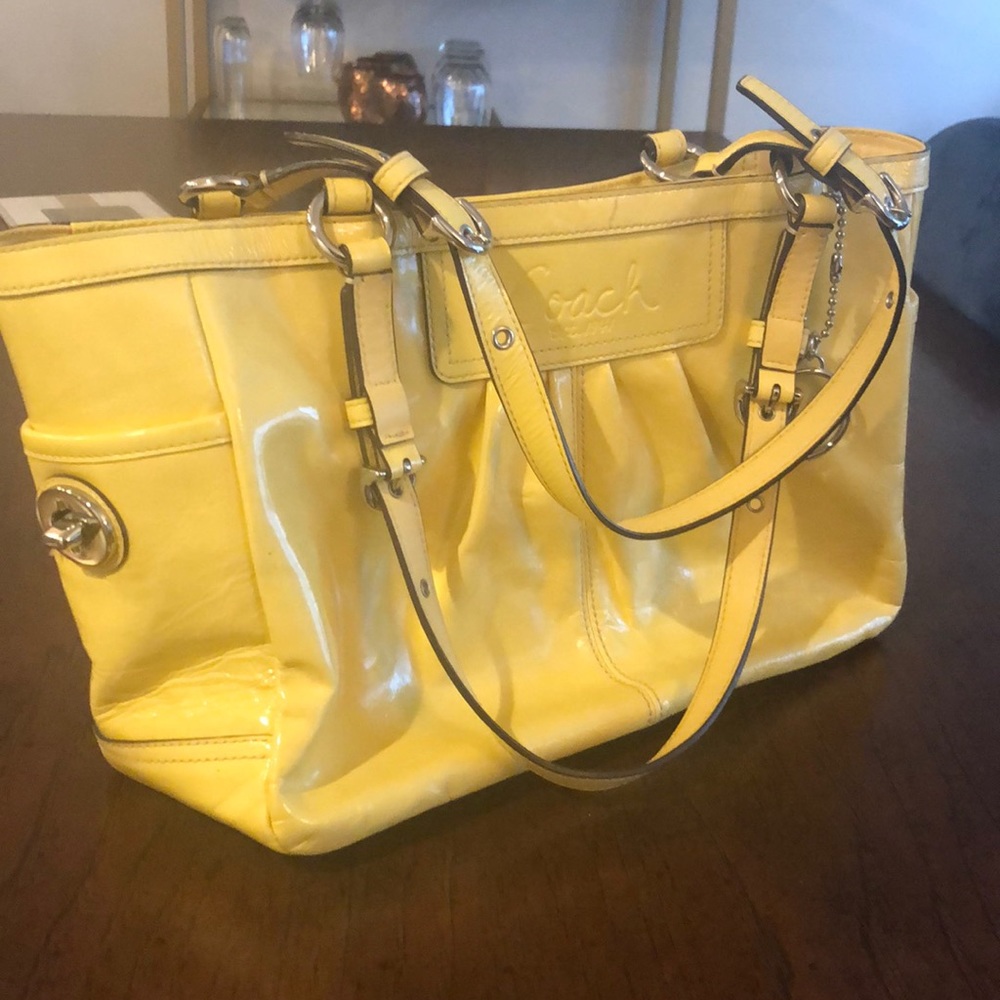 Yellow coach purse